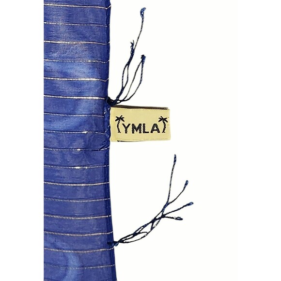 Vintage YMLA Shawl Beach Wrap Tropical Island Dolphins Scarf Tapestry 68" x 43" - Picture 12 of 12